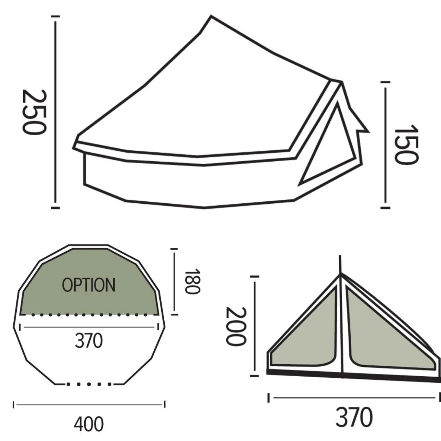 Trigano Chambre Interieure Tipi Gobi 8< Tipis
