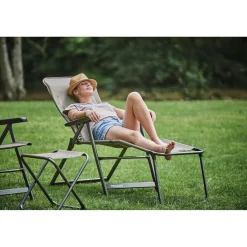 Trigano Fauteuil Camping Alu Dossier Haut Slim Moka< Fauteuil De Camping