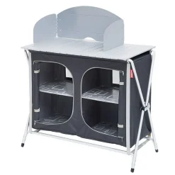 Trigano Meuble De Cuisine Pliant Gris/Noir< Meuble Cuisine De Camping