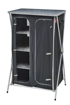 Trigano Meuble De Rangement Avec Penderie Gris/Noir< Meuble Rangement De Camping