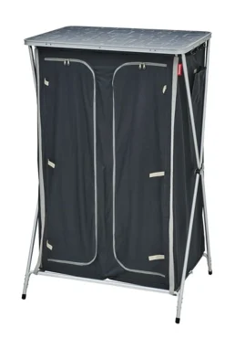 Trigano Meuble De Rangement Avec Penderie Gris/Noir< Meuble Rangement De Camping