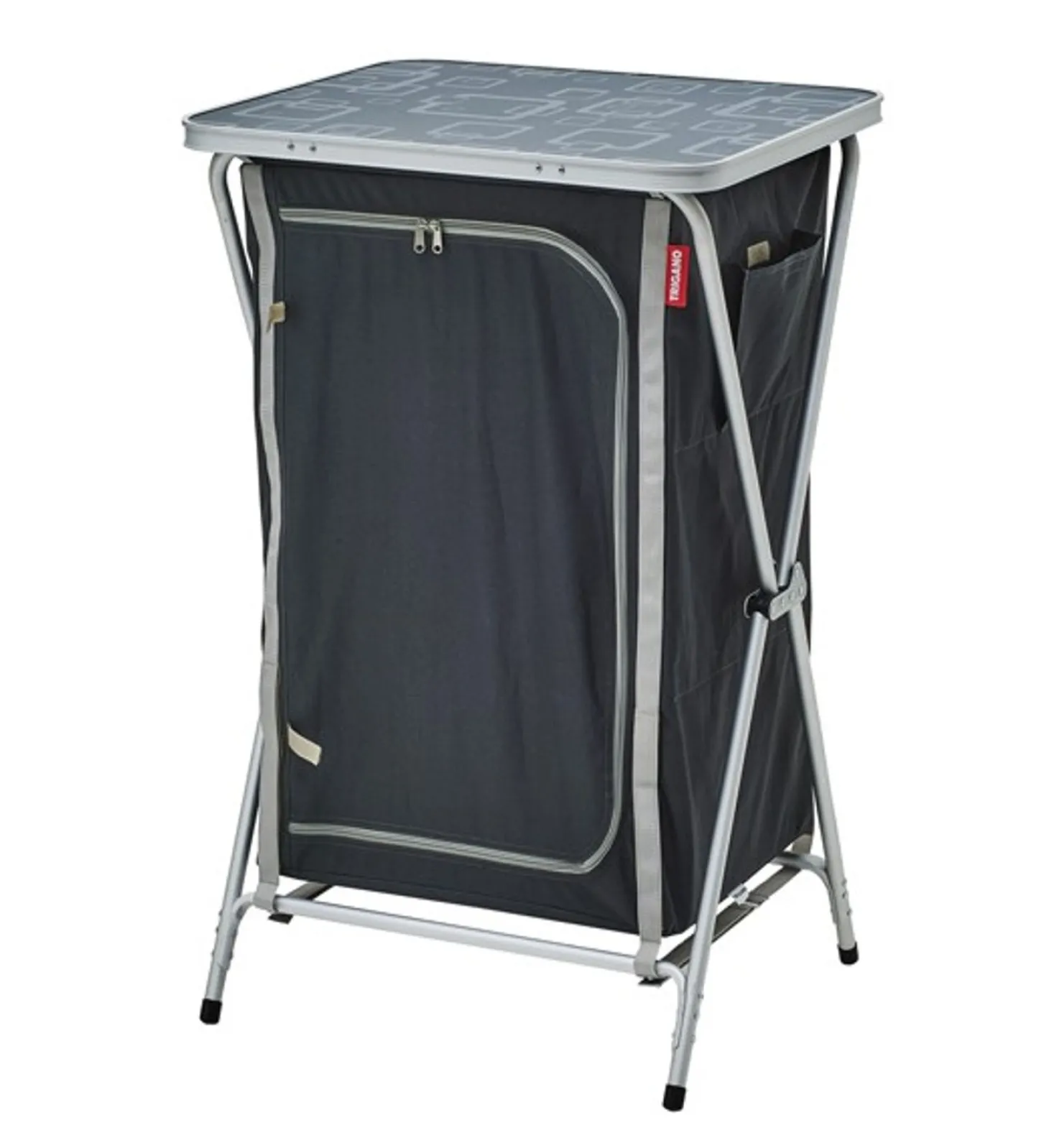 Trigano Meuble De Rangement Pliant Gris/Noir< Meuble Rangement De Camping