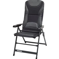 Trigano Pack Fauteuil Camping Graphite Matelasse + Repose-Pied< Bons Plans