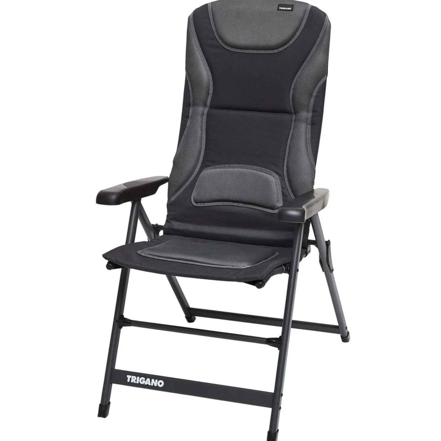 Trigano Pack Fauteuil Camping Graphite Matelasse + Repose-Pied< Bons Plans