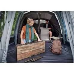 Trigano Table Camping Bois Flotte + 2 Bancs< Table De Camping