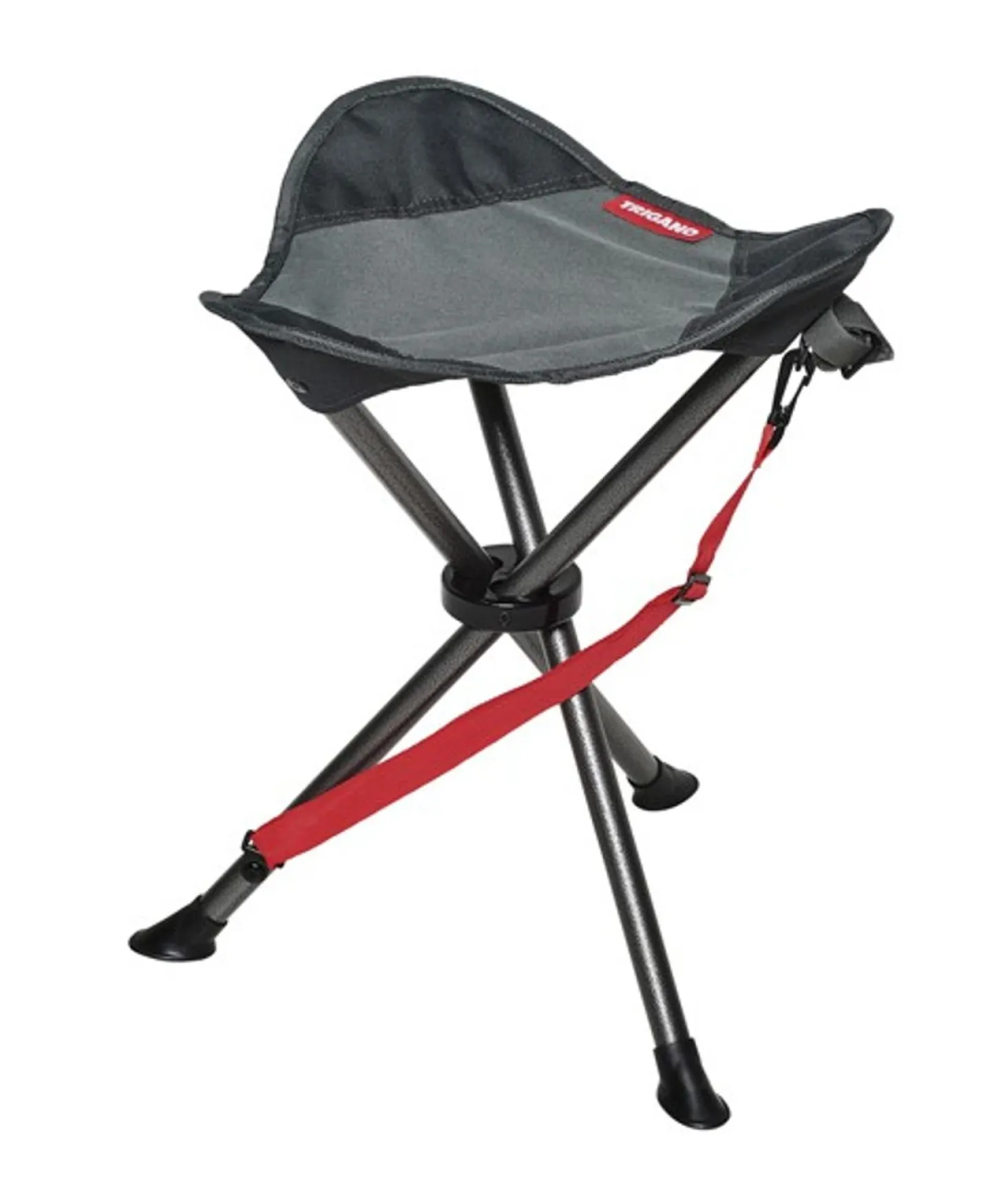 Trigano Tabouret 3 Pieds Acier Gris - Noir< Chaise De Camping